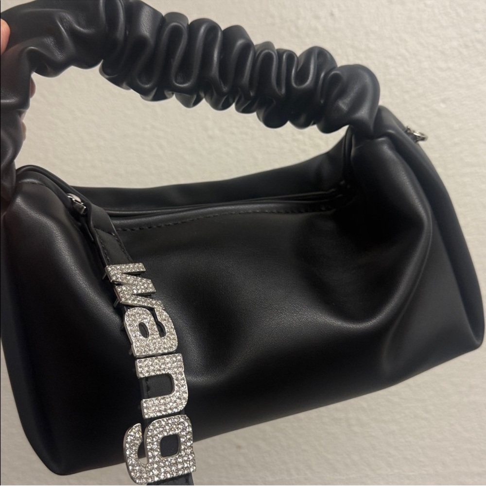 Wang Elegant Black Designer Handbag